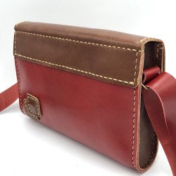 Sac "Mirtilo n°2" rouge / léopard