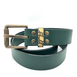 Ceinture Bleu canard / Croco