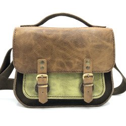 Sac "Cartable" Marron / Vert